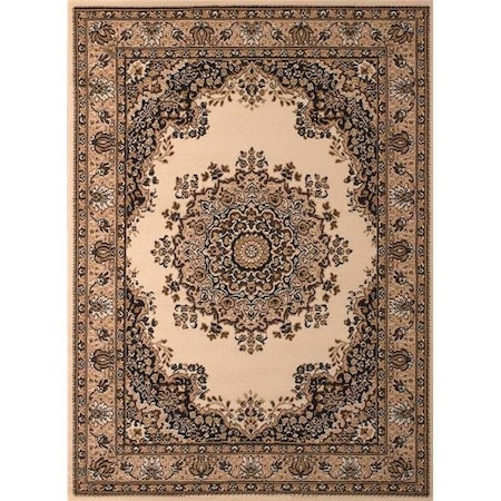 United Weavers United Weavers 851 10115 24 1 ft. 11 in. x 3 ft. 3 in. Dallas Floral Kirman Accent Rug; Ivory 851 10115 24